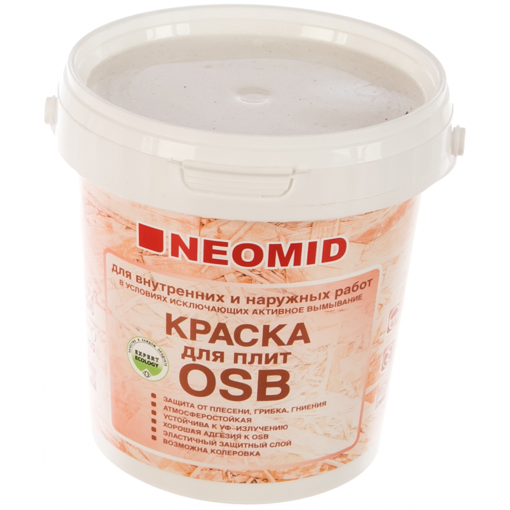 фото Краска для плит osb neomid 1 кг для внутренних и наружных работ н-краскаosb-1