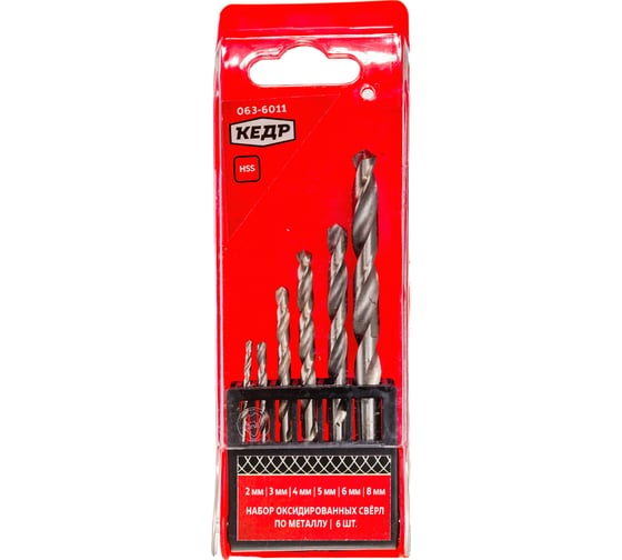 Изображение товара Сверла по металлу набор 6 шт. Кедр 28120