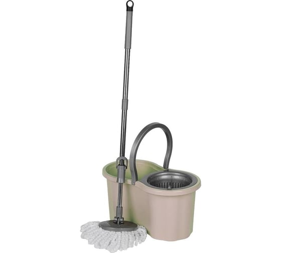 Изображение товара Комплект для уборки Комус Comfort life ведро с отжимом, швабра с насадкой 1204151