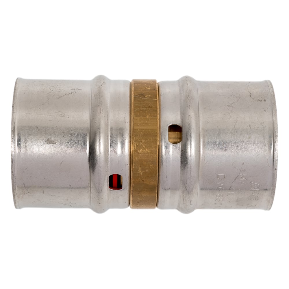 Изображение товара Муфта STOUT 32х32 прессовая латунь профессиональная для труб 32 мм