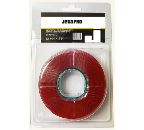 Изображение товара Пенакриловая двусторонняя лента для постоянной фиксации Jeta PRO 12 мм х 5 м D8410 582841012 5828410/12