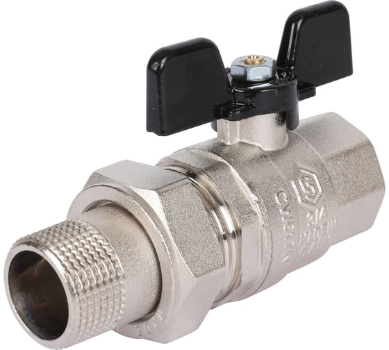 Изображение товара Шаровой полнопроходной кран с американкой STOUT 3/4 ВР/НР ручка бабочка SVB-0007-000020 RG00938T5RK8PT