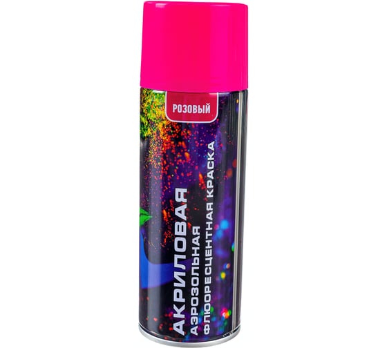 Изображение товара Флюорисцентная аэрозольная краска Veslee розовая V1002