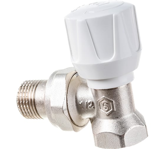 Изображение товара Ручной терморегулирующий угловой клапан STOUT 1/2 SVR 2102 000015 RG008S6N6NPVV7