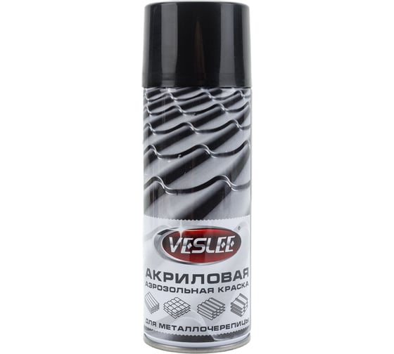 Изображение товара Краска для металлочерепицы Veslee черный темный RAL 9005 VL-P6 9005