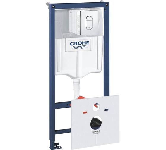 Изображение товара Система инсталляции для подвесного унитаза GROHE Rapid SL 4 в 1 в сборе, с кнопкой смыва Arena Cosmopolitan 38929000