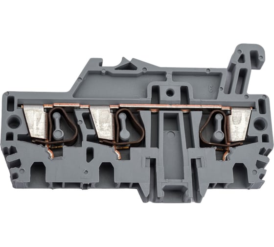 Изображение товара Проходной зажим DKC HMM.2 1 2GR 2,5 кв.мм серый 1 ввод 2 вывода ZHM510GR