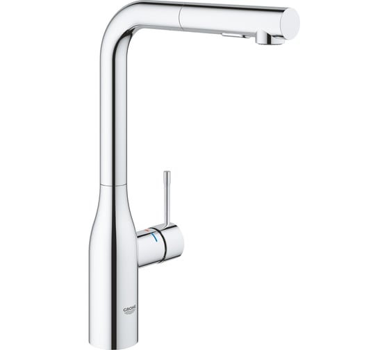 Изображение товара Однорычажный смеситель для мойки GROHE Essence New с выдвижным изливом с аэратором, L-излив 30270000