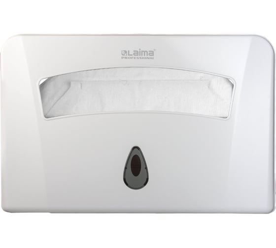 Изображение товара Диспенсер для покрытий на унитаз ЛАЙМА PROFESSIONAL,1/2 сложения, белый, ABS-пластик, 601429