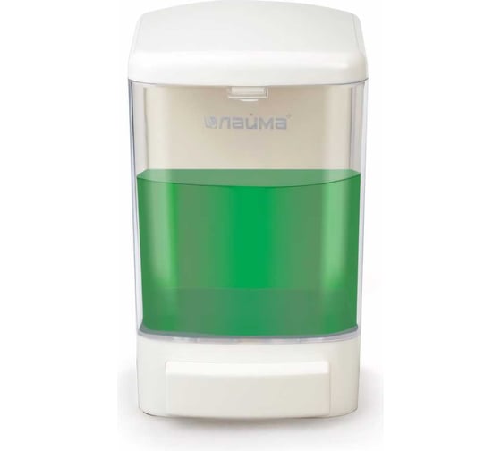 Изображение товара Диспенсер для жидкого мыла ЛАЙМА наливной, 1 л, ABS-пластик, белый, 601794