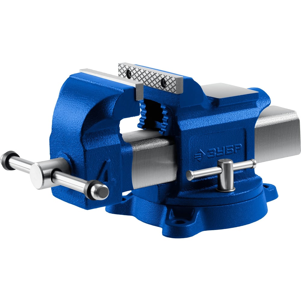 Изображение товара Профессиональные слесарные тиски ЗУБР 100 мм с поворотом и наковальней