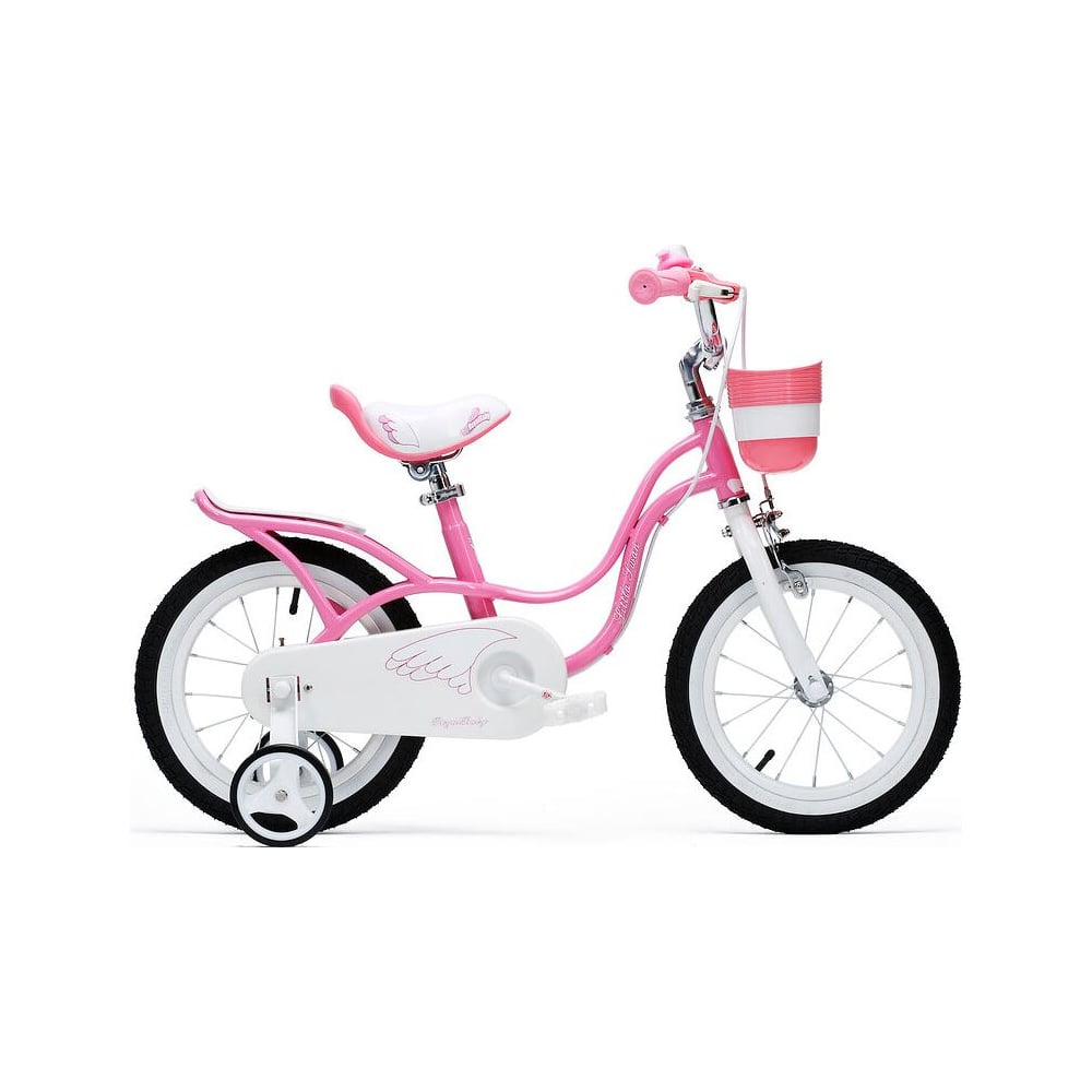 Изображение товара Детский городской велосипед Royal Baby Little Swan 18 розовый с багажником