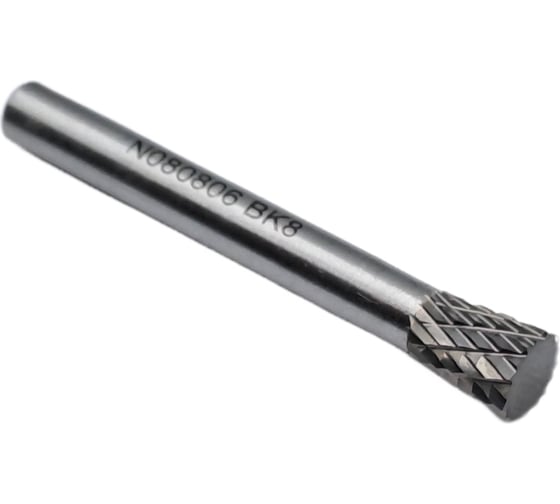Изображение товара Бор-фреза твердосплавная тип N080806 (обратный конус) 8.0 мм, хвостовик 6 мм, двойная насечка TORNERI Т018448