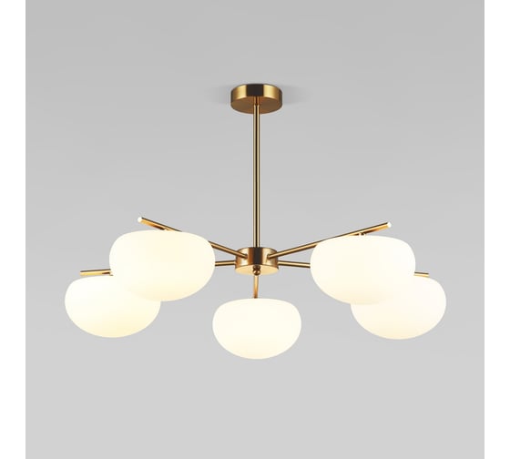 Изображение товара Подвесная люстра Eurosvet со стеклянными плафонами 30190/5 латунь a065712