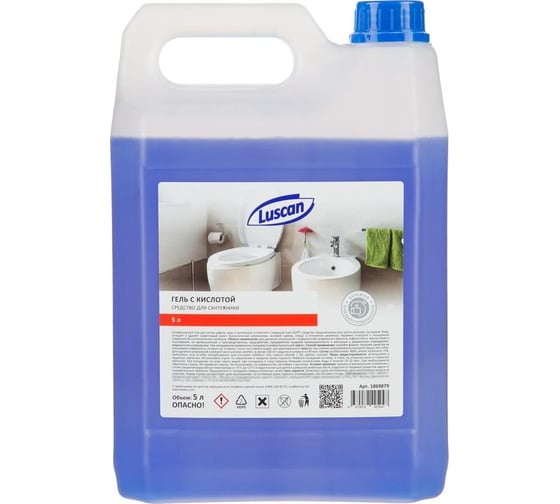 Изображение товара Средство для сантехники Luscan гель, с кислотой, 5 л 1869879