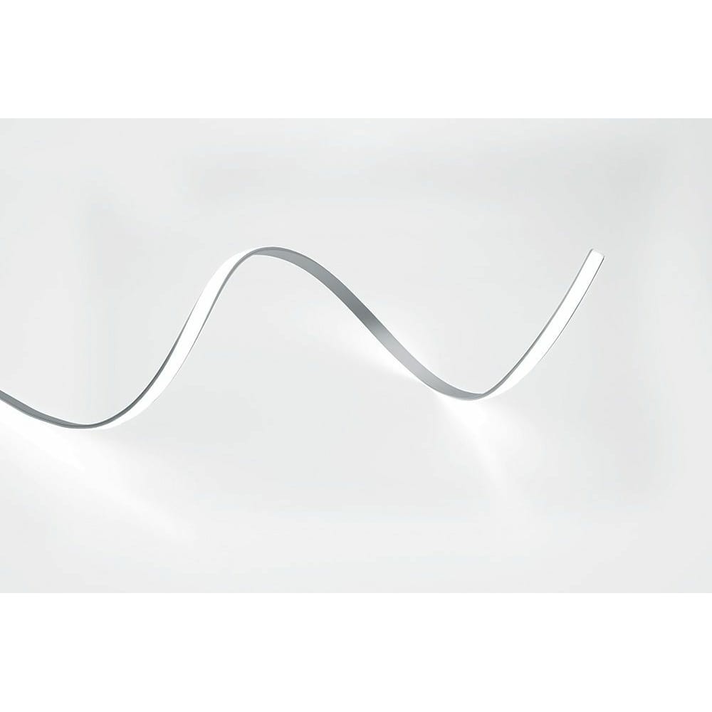 Гибкий накладной алюминиевый профиль FERON профиль gauss для светодиодной ленты алюминиевый 2 м накладной угловой под ленту 10 мм цвет белый