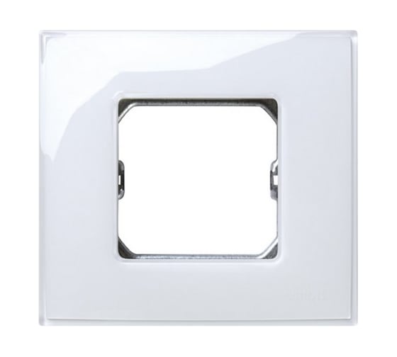 Изображение товара Декоративная рамка Simon, 1 пост, +суппорт, S27 Neos, Глянец, белый 27771-30