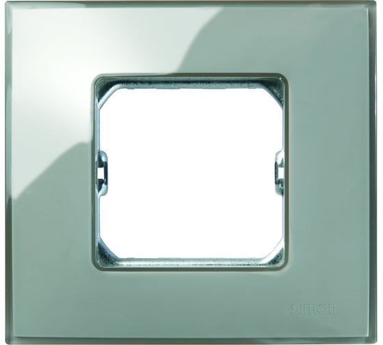 Изображение товара Декоративная рамка Simon 1 пост, +суппорт, S27 Neos, Глянец, дымчатое стекло 27771-34