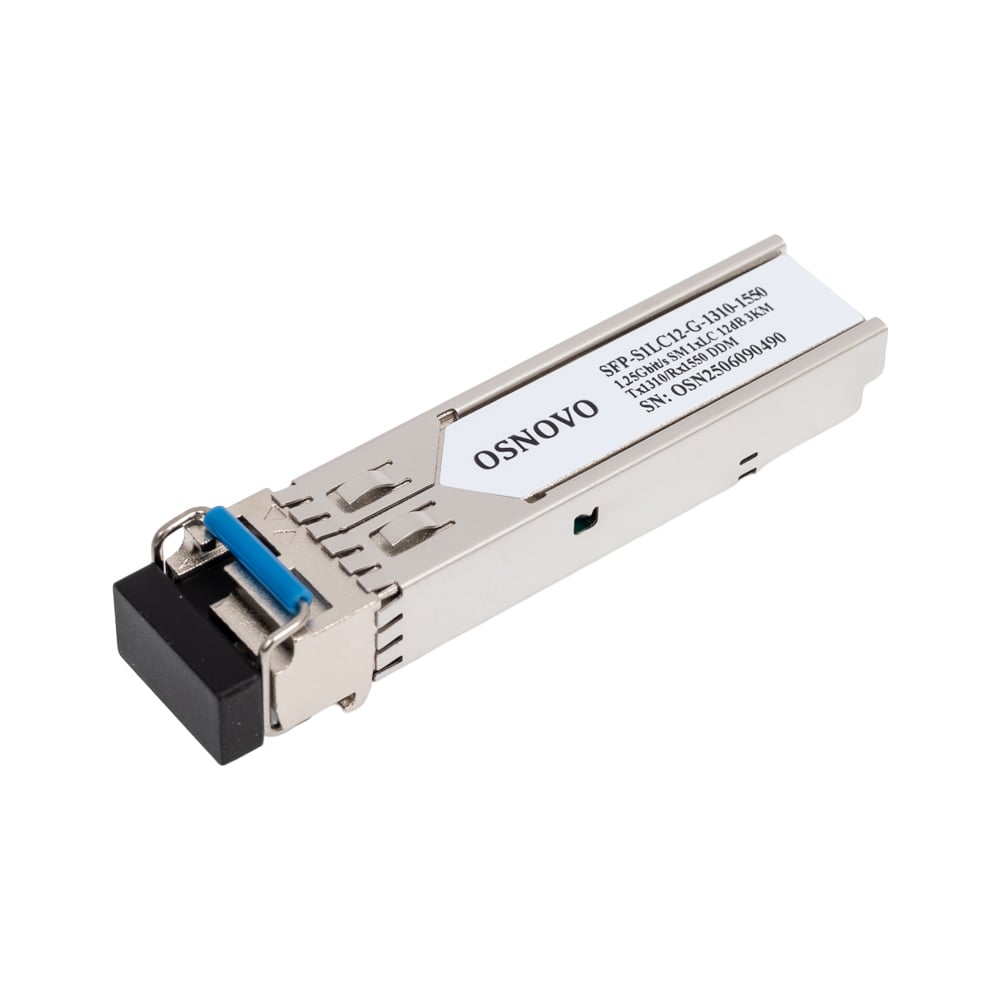 Изображение товара Оптический SFP модуль OSNOVO SFP-S1LC12-G-1310-1550 SCT1200 1250 Мбит/с