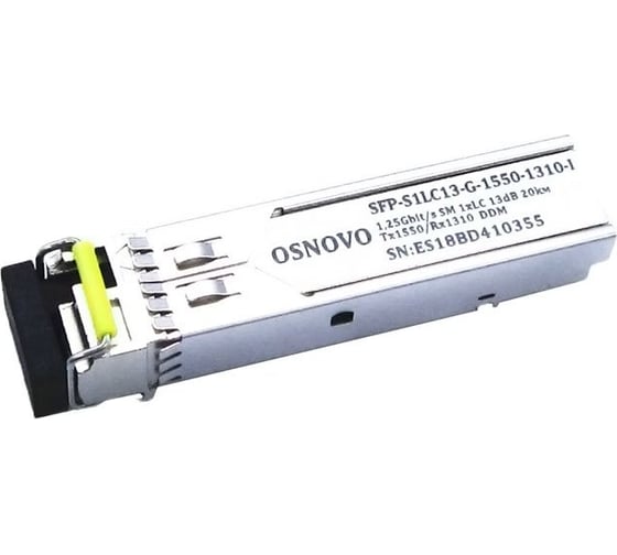 Изображение товара Оптический SFP модуль OSNOVO SFP-S1LC13-G-1550-1310-I промышленный. sct1207