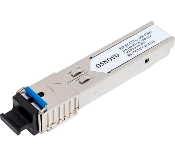 Изображение товара Оптический SFP модуль OSNOVO SFP-S1SC12-G-1310-1550-I промышленный. sct1202