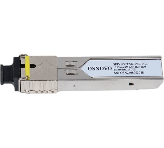 Изображение товара Оптический SFP модуль OSNOVO SFP-S1SC12-G-1550-1310-I промышленный. sct1203