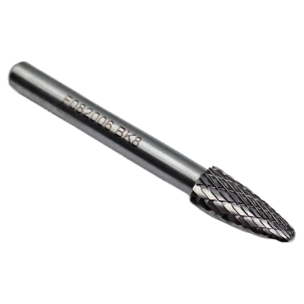 Изображение товара Бор-фреза твердосплавная сфероконическая 8 мм хвостовик 6 мм TORNERI Т018405