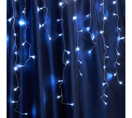 Изображение товара Гирлянда FERON Штора 230V 240 LED синий, длина 5,3м, IP44, шнур 3м, CL23 32350
