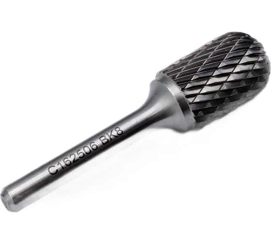 Изображение товара Бор-фреза твердосплавная тип C162506 (сфероцилиндрическая) 16.0 мм, хвостовик 6 мм, двойная насечка TORNERI Т018390