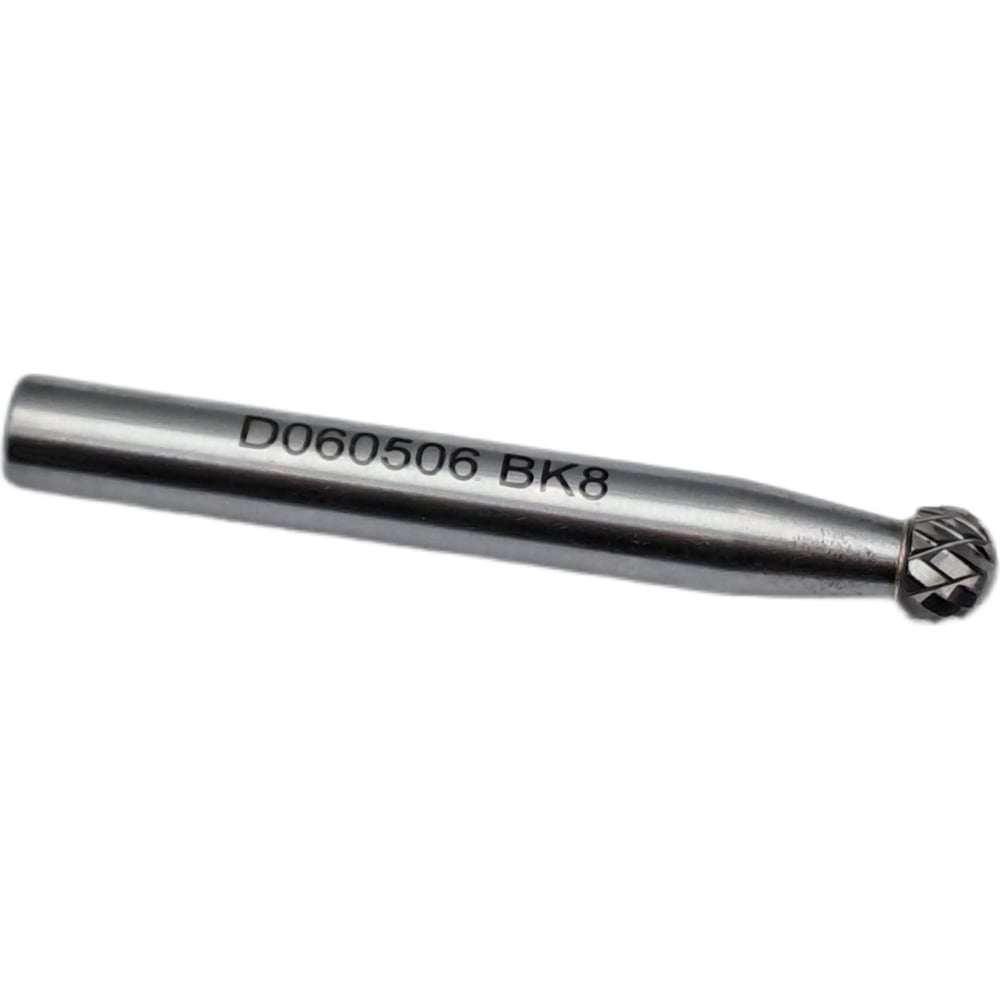 Изображение товара Бор-фреза твердосплавная сферическая D060506 6 мм хвостовик 6 мм TORNERI