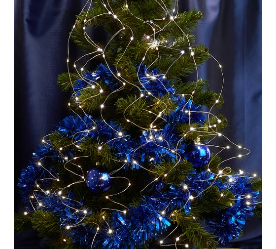 Изображение товара Гирлянда на елку FERON CL53 200 LED белый, 10 веток 20 лампочек, 2м+1м шнур, IP20 32984