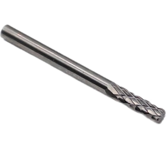Изображение товара Бор-фреза твердосплавная тип В031203 (цилиндрическая) 3.0 мм, хвостовик 3 мм, торц.зуб, двойная насечка TORNERI Т018379