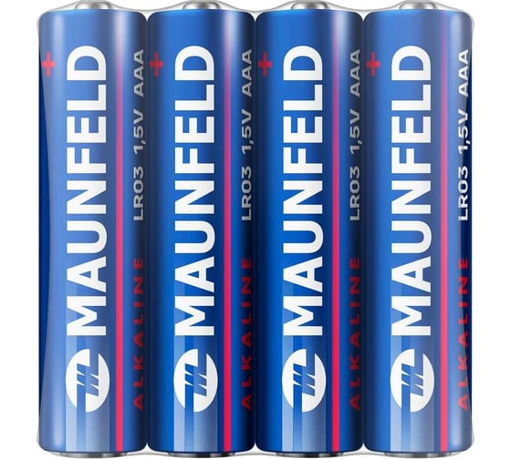 Изображение товара Батарейки MAUNFELD alkaline ааа(lr03), спайка 4 шт MBLR03-SR40
