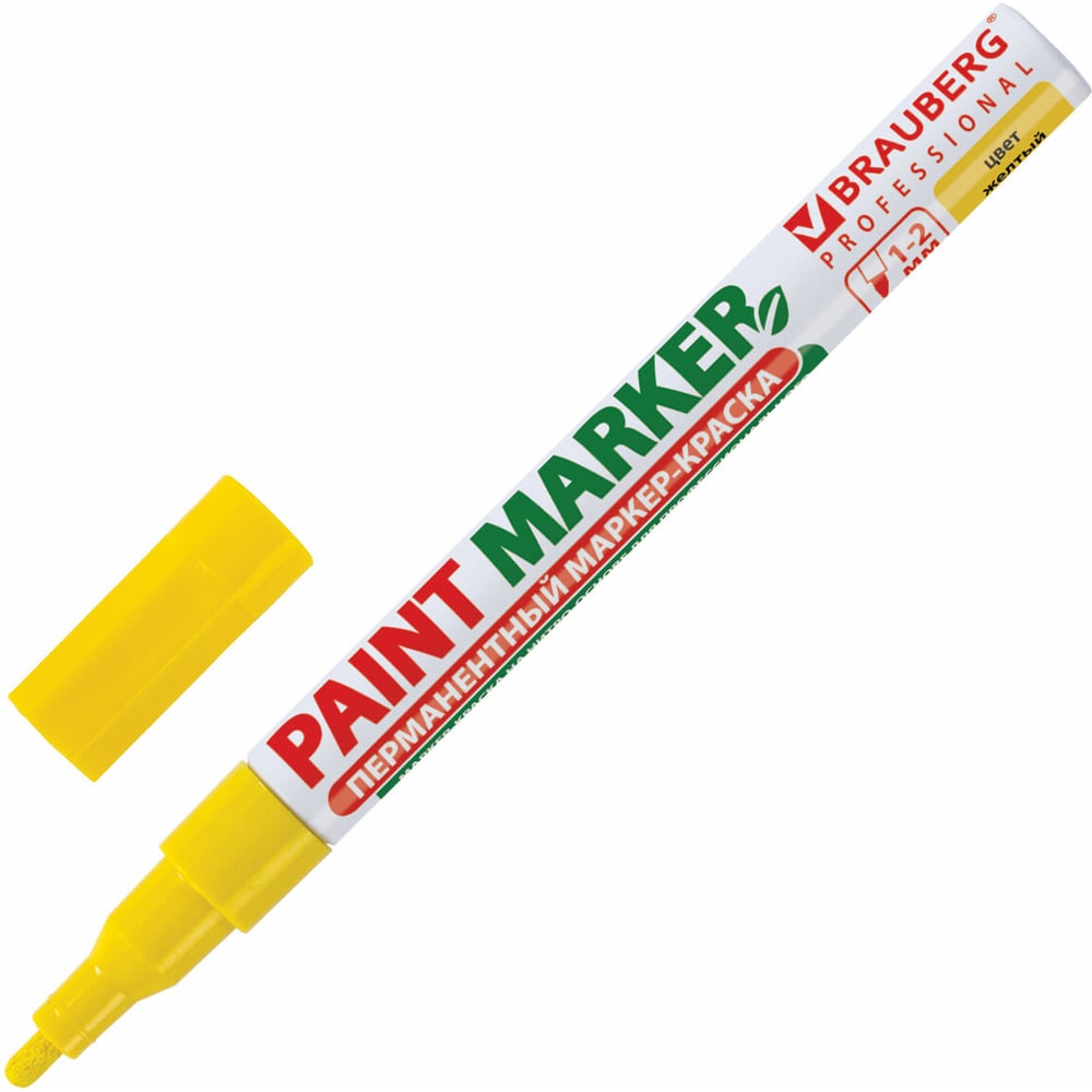 Изображение товара Лаковый маркер-краска BRAUBERG желтый 1-2 мм