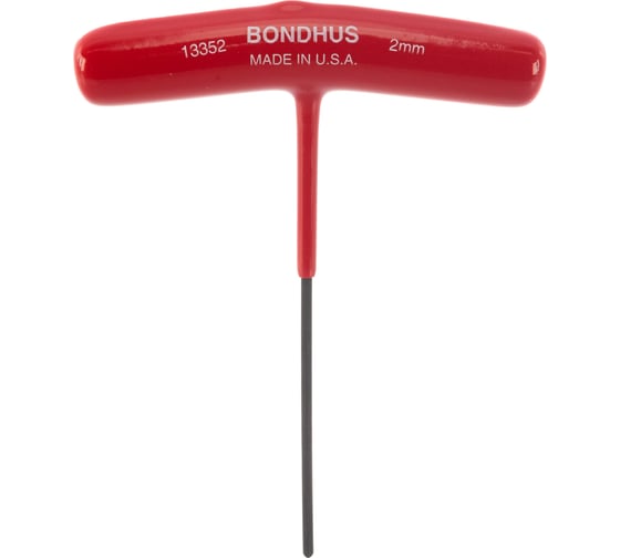Изображение товара Т-образный ключ BONDHUS 2,0 мм, l=100 мм 13352