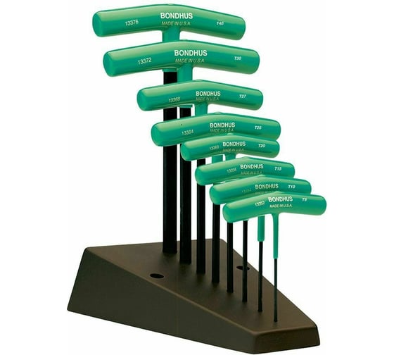 Изображение товара Набор из 8 Т-образных ключей BONDHUS T9-T40 33034