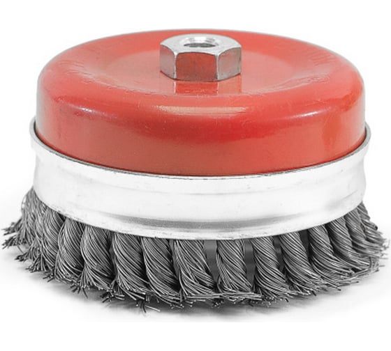 Изображение товара Щетка-крацовка чашка с бандажом 125 мм, М14, стальная Pobedit 2129125