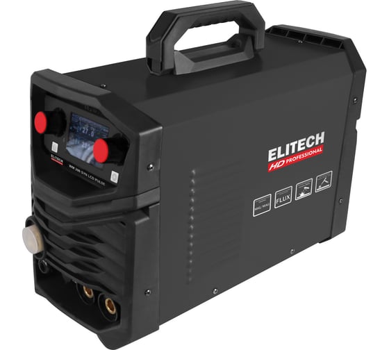 Изображение товара Инверторный сварочный аппарат Elitech HD WM 200 SYN LCD Pulse 204473