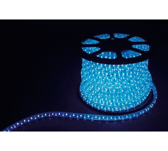 Изображение товара Дюралайт FERON световая нить со светодиодами, 2W 100м 230V 36LED/м 13мм, синий, LED-R2W 26065