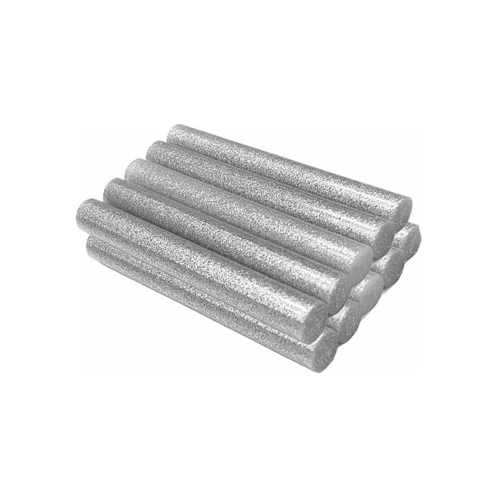 Изображение товара Клей термоплавкий в стержнях серебро, 11х200 мм, 10 шт Mebax 00-00002835