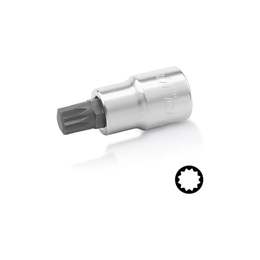 Изображение товара Головка с насадкой SPLINE M5 3/8" DR TOPTUL BCHA1205 насадка для трещотки