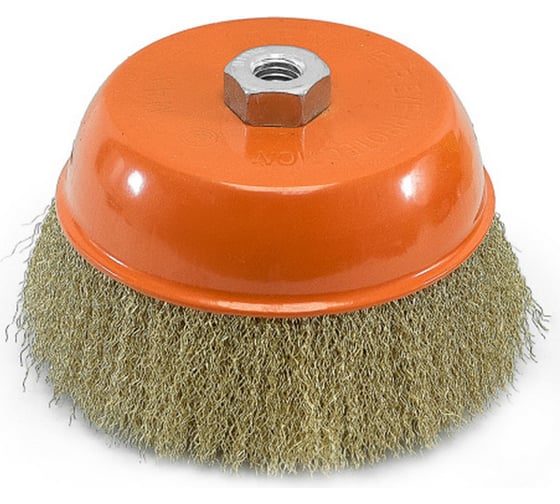 Изображение товара Щетка-крацовка чашка 150 мм, М14, латунированная Pobedit 2127150