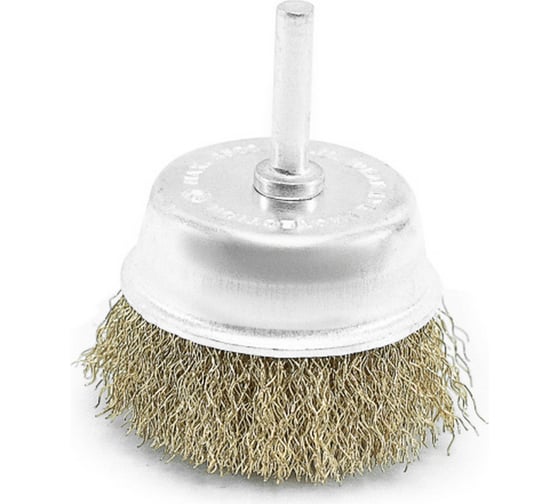 Изображение товара Щетка-крацовка чашка со шпилькой 65 мм, латунированная Pobedit 2123065