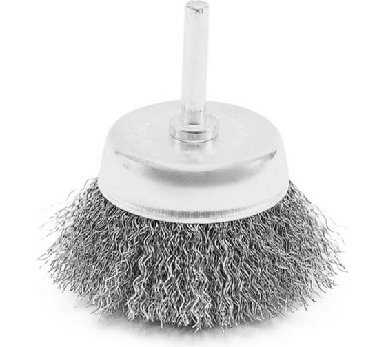 Изображение товара Щетка-крацовка чашка со шпилькой 65 мм, стальная витая проволока Pobedit 2123165