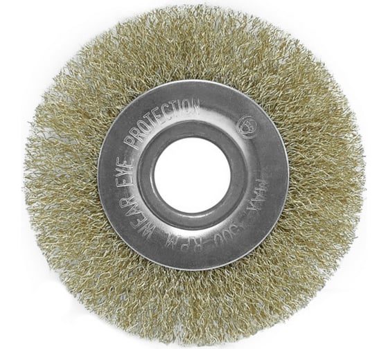 Изображение товара Щетка-крацовка плоская 100 мм, 22.2 мм, латунированная Pobedit 2125100