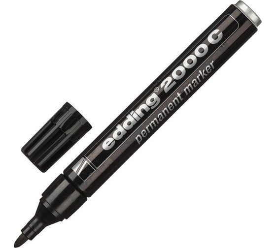 Изображение товара Перманентный маркер EDDING e-2000c1 черный, 1.5-3 мм, металлический корпус 261316