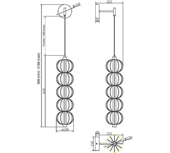Изображение товара Настенный светильник (бра) MAYTONI golden cage led 17w металл золото MOD216WL-L10G3K