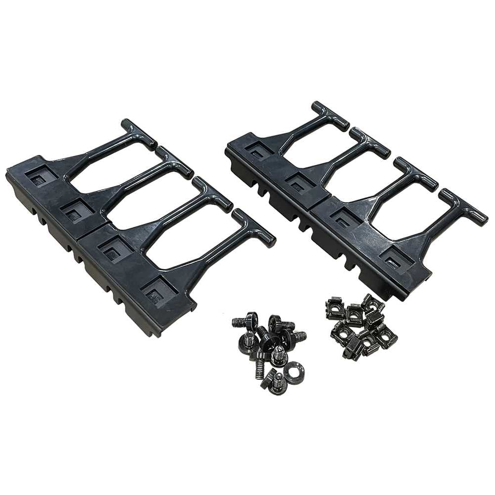 Изображение товара Универсальная кабельная гребенка LANMASTER 4U с пальцами глубиной 106 мм, 2 шт, черная LAN-DC-CB-4U-PF/S