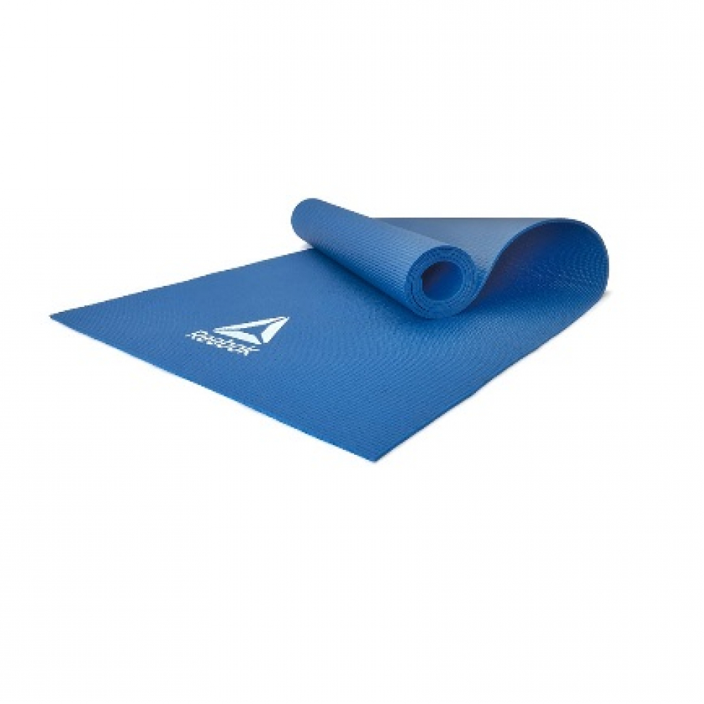 фото Тренировочный коврик для йоги reebok синий rayg-11022bl