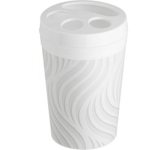 Изображение товара Стакан для зубных щеток Полимербыт Breeze (белый) 432690600